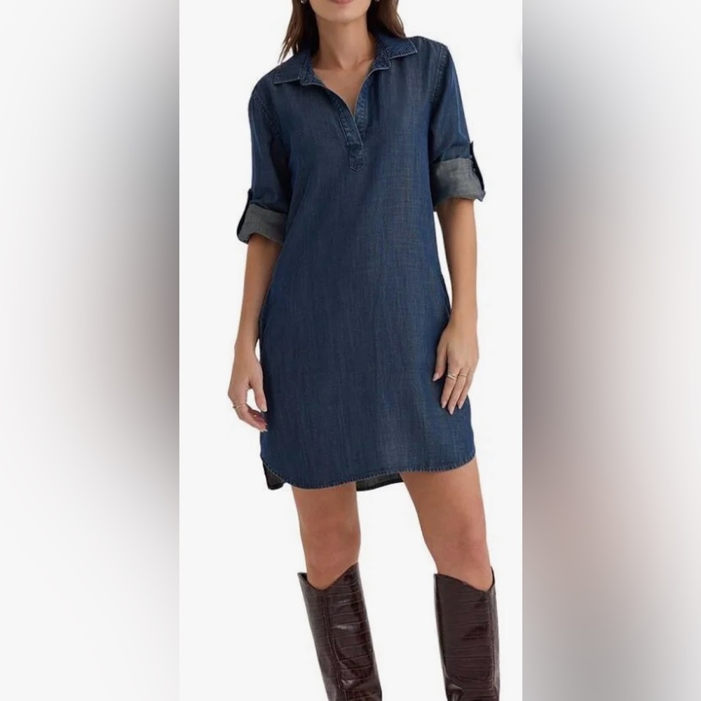 Bella Dahl Chambray Shirt Dress